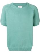 Maison Margiela Crew Neck Knitted Top - Green