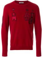 Valentino Patch Detailed Jumper - Red