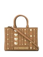 Love Moschino Studded Tote Bag - Brown