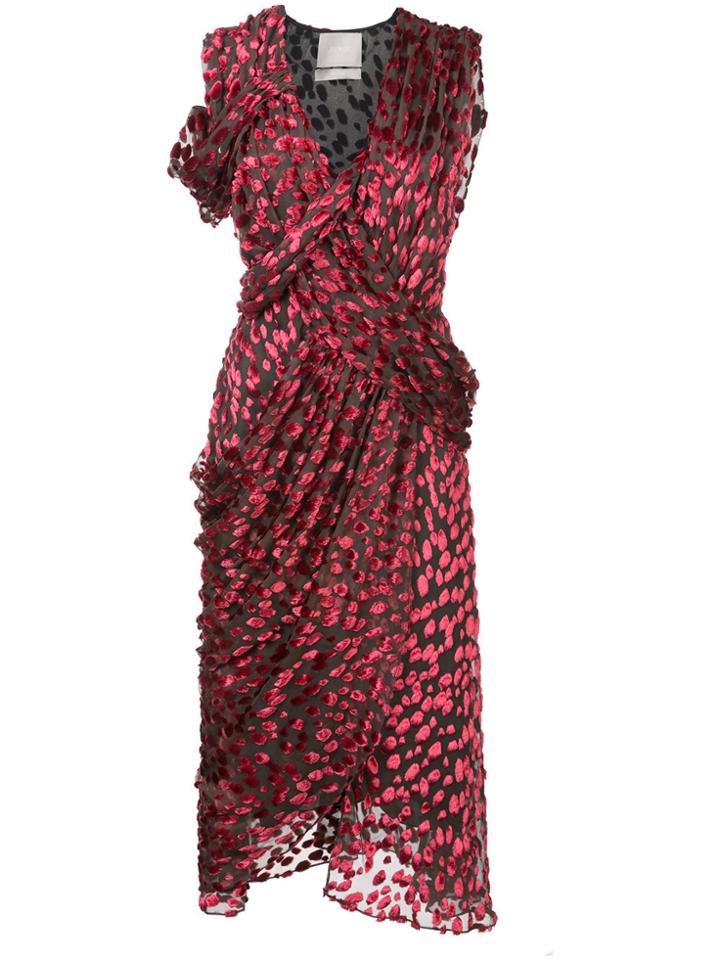 Jason Wu Asymmetric Wrap Dress - Red