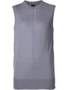 Vera Wang Contrast Panel Sleeveless Jumper, Women's, Size: Large, Pink/purple, Silk/wool