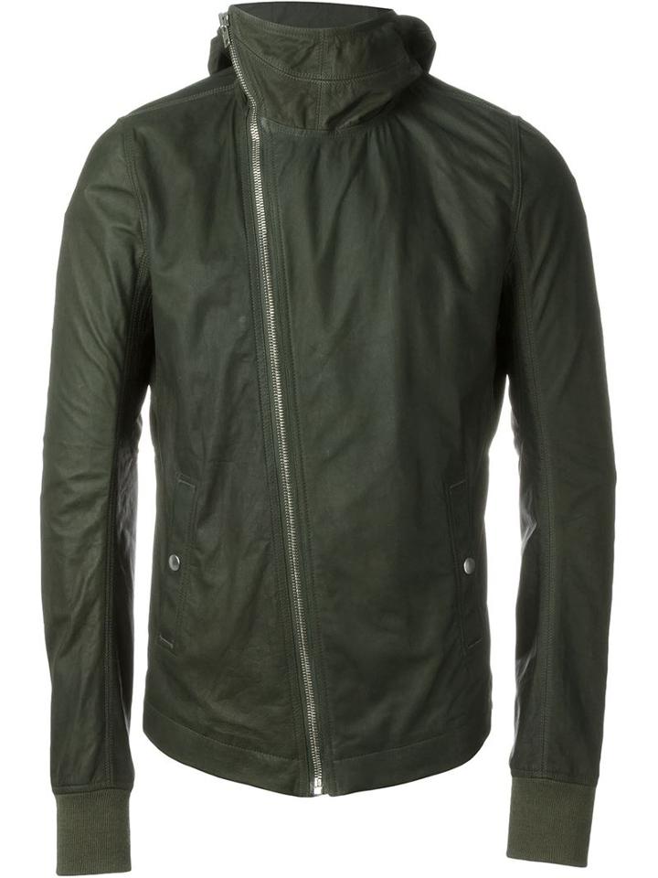 Rick Owens Hooded Biker Jacket