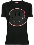 Moncler Smiley Face Maxi Logo T-shirt - Black