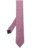 Ermenegildo Zegna Micro Flower Print Neck Tie - Red