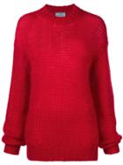 Prada Mock Neck Sweater - Red