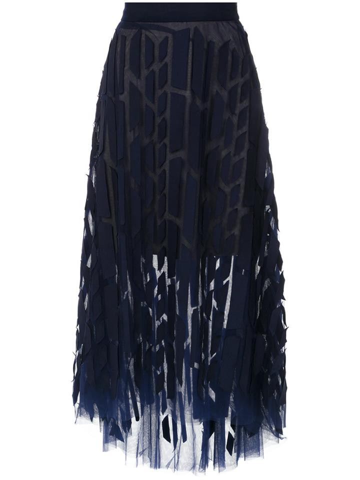 Gloria Coelho Panelled Tulle Skirt - Black