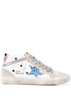 Golden Goose Mid Star Patch Sneakers - White