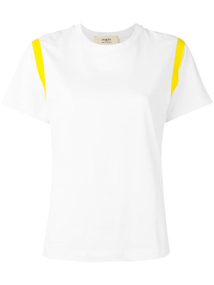 Ports 1961 Printed T-shirt, Women's, Size: Small, White, Cotton/polyurethane
