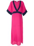 Brigitte Silk Midi Dress - Pink