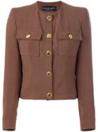Jean Louis Scherrer Vintage Cropped Jacket - Brown