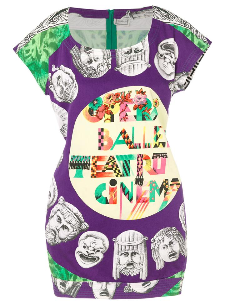Versace Vintage Opera Balletto Mini Dress - Multicolour