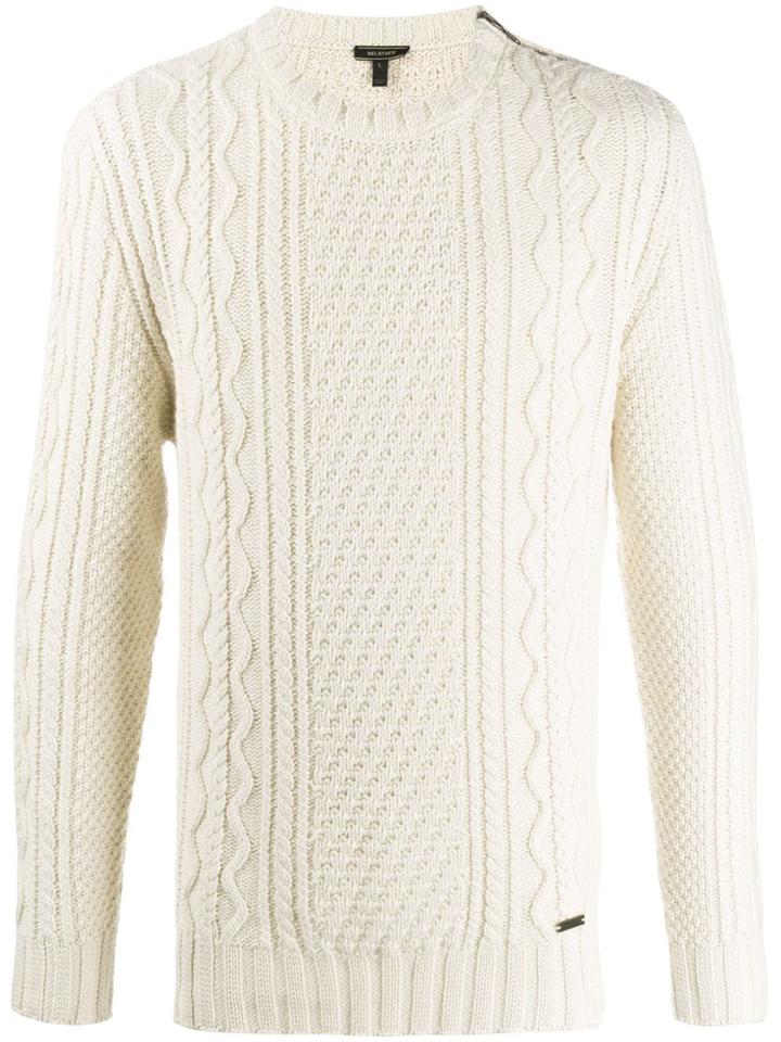 Belstaff Cable Knit Jumper - White