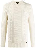 Belstaff Cable Knit Jumper - White