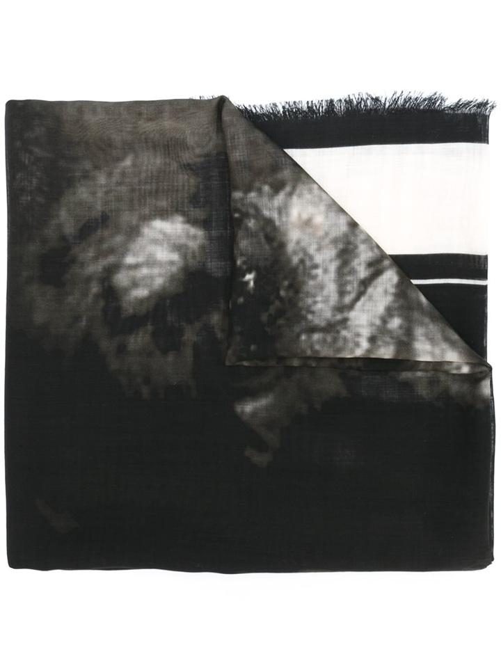 Givenchy Rottweiler Print Scarf, Women's, Black, Wool