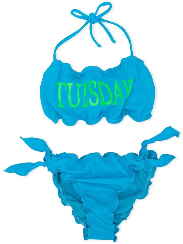 Alberta Ferretti Kids Thursday Print Bikini - Blue