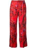 F.r.s For Restless Sleepers Peacock Print Trousers - Red