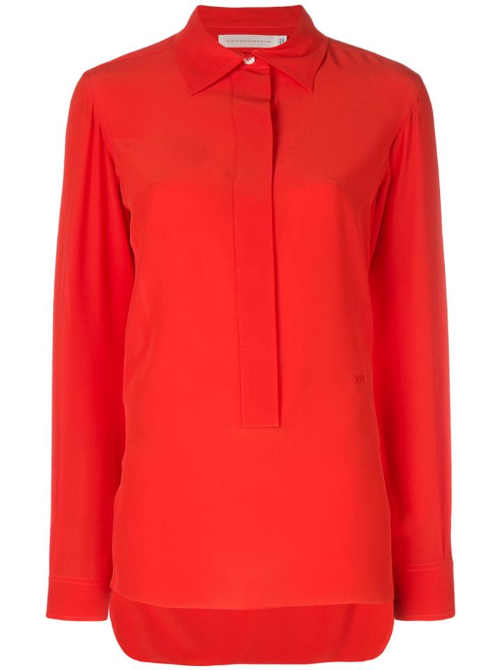 Victoria Beckham Asymmetric Shirt - Red