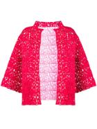 Gianluca Capannolo Floral Laser Cut Jacket - Red