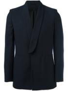 Ann Demeulemeester One Button Blazer, Men's, Size: Small, Blue, Cotton/nylon/rayon/virgin Wool