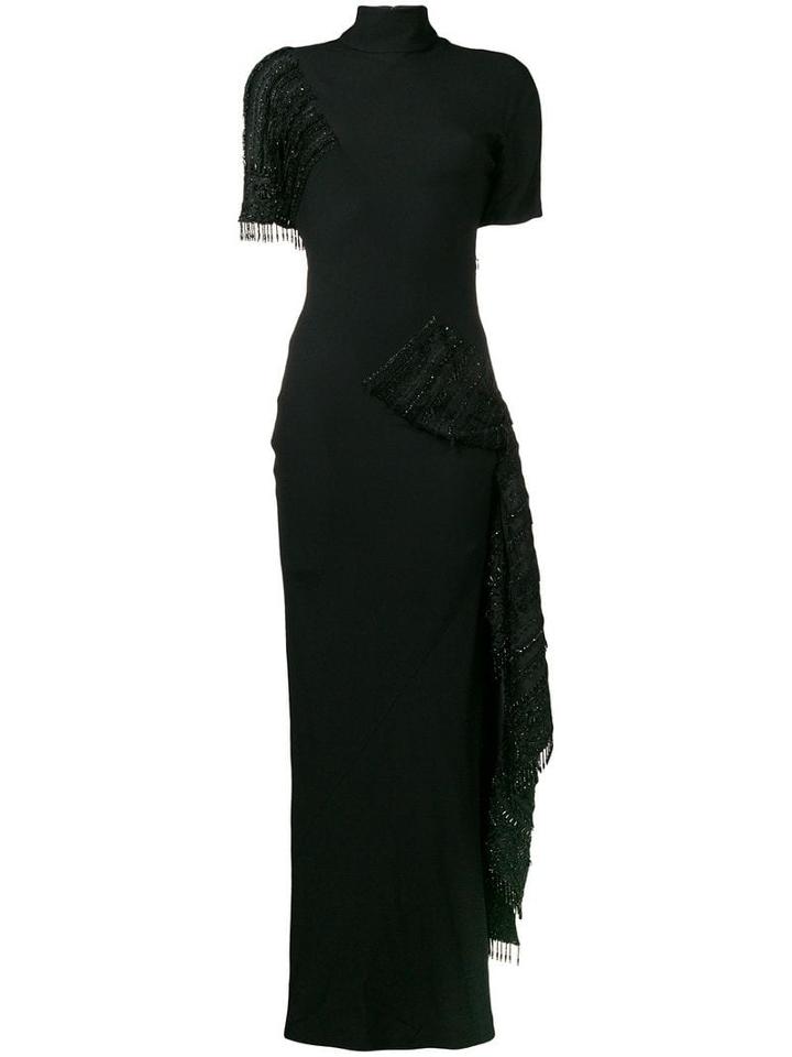 Christian Dior Pre-owned Embellished Fitted Dress - Black