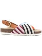 Tory Burch Striped Strap Sandals - Multicolour