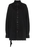 Unravel Project Denim Collared Oversized Jacket - Black