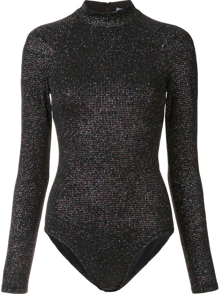 Opening Ceremony 'cleo' Bodysuit, Women's, Size: Xs, Black, Polyester/spandex/elastane