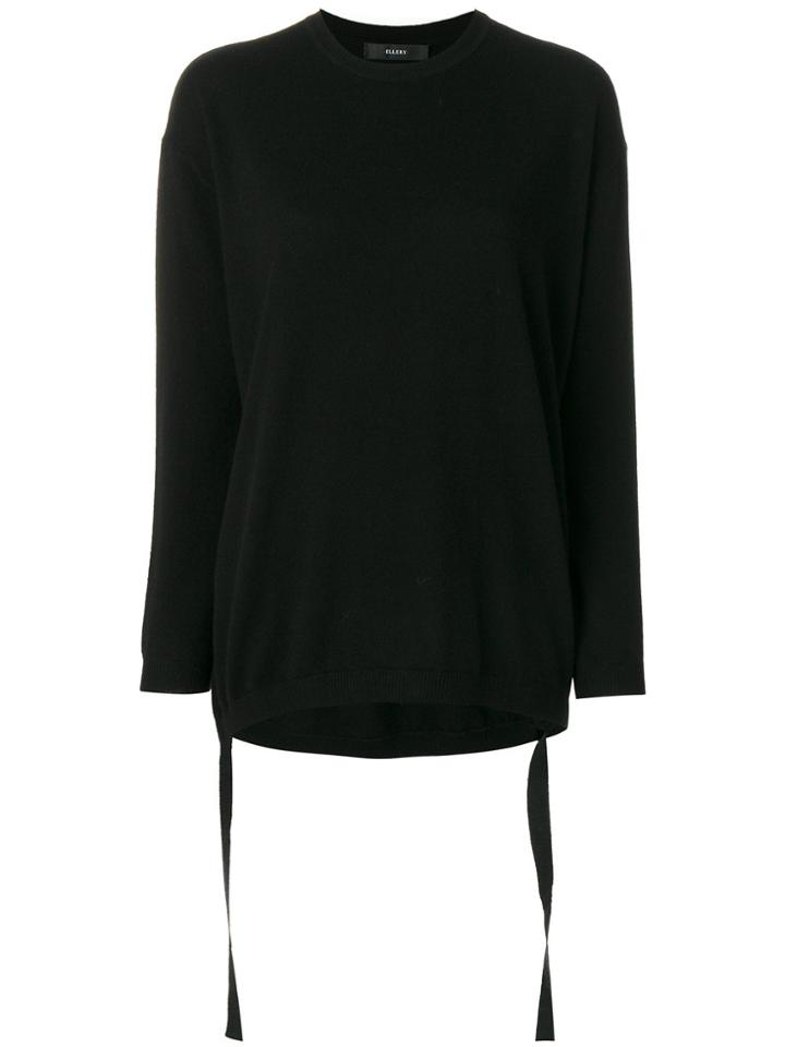 Ellery Cashmere Strap Detail Jumper - Black
