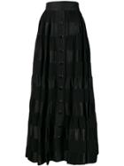 Zimmermann Sabotage Ribbon Stripe Maxi Skirt - Black