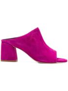 Rebecca Minkoff Selene Open Toe Mules - Pink & Purple