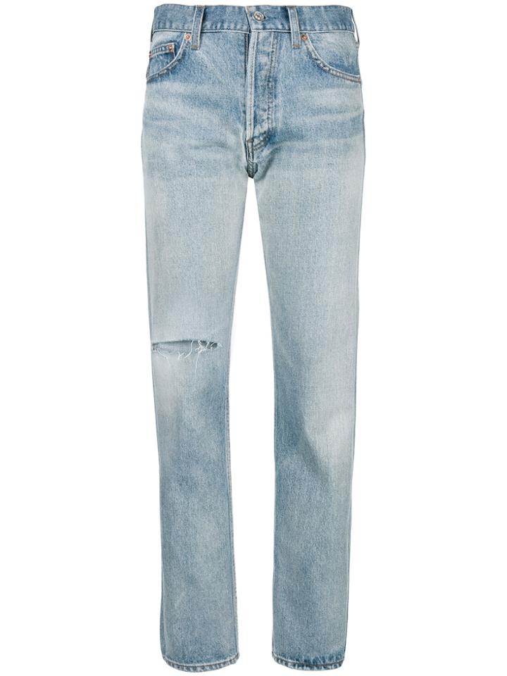 Balenciaga Washed Out Jeans - Blue