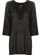Sub V-neck Kaftan, Women's, Size: Medium, Black, Viscose