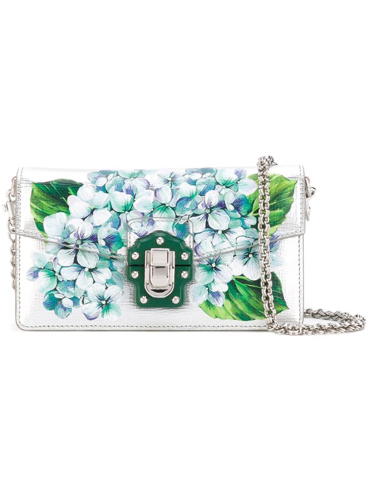 Dolce & Gabbana Hydrangea Print Clutch - Nude & Neutrals