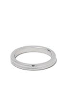 Le Gramme Horizontal Guilloche Ring - White