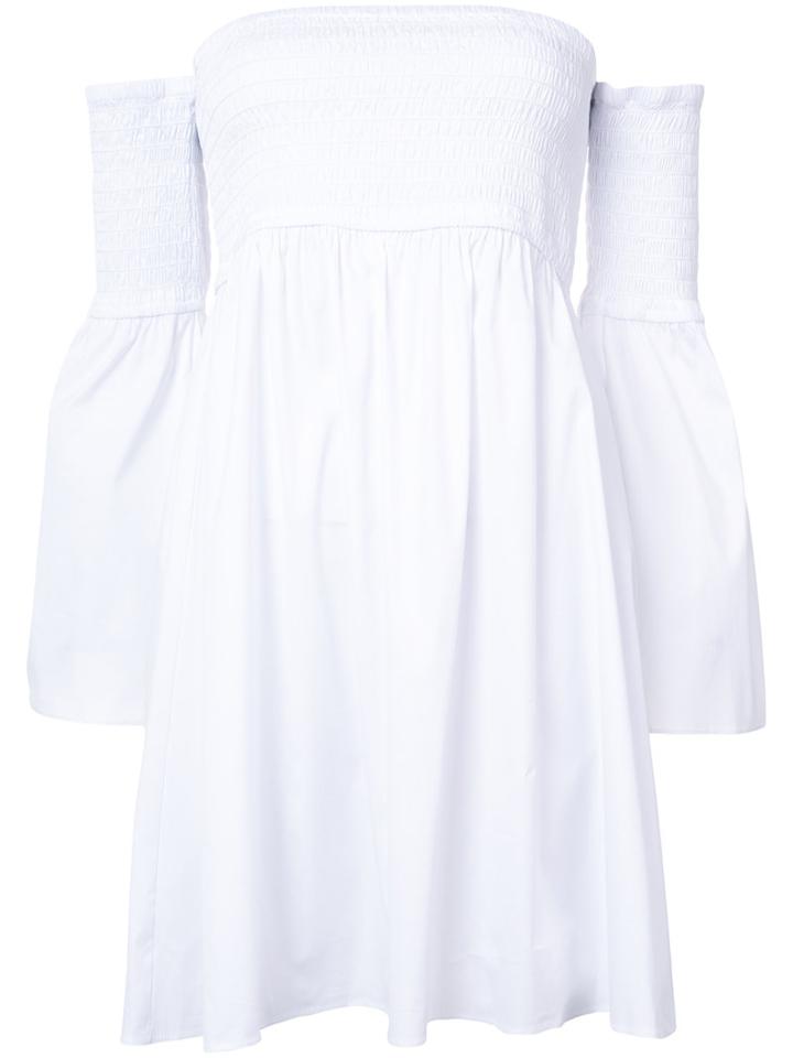 Milly - Off Shoulder Dress - Women - Cotton/polyamide/spandex/elastane - M, White, Cotton/polyamide/spandex/elastane
