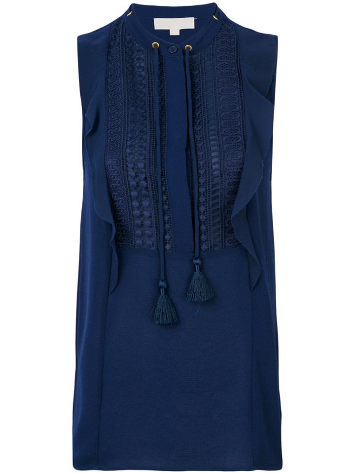 Michael Michael Kors Crepe Top - Blue