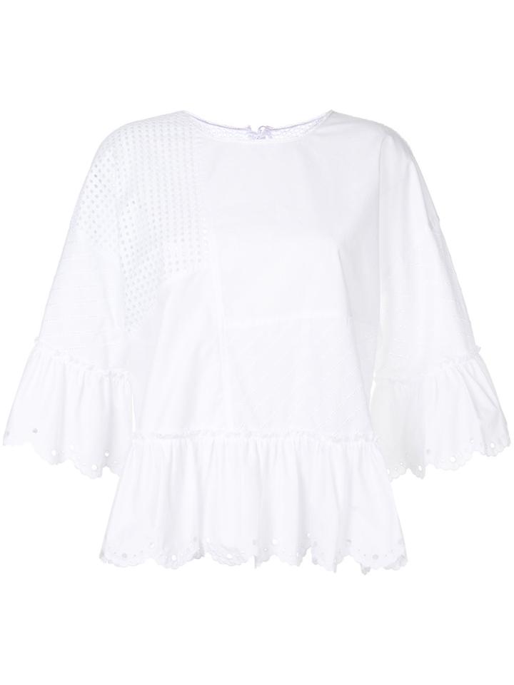 Mcq Alexander Mcqueen Panelled Peplum Blouse - White