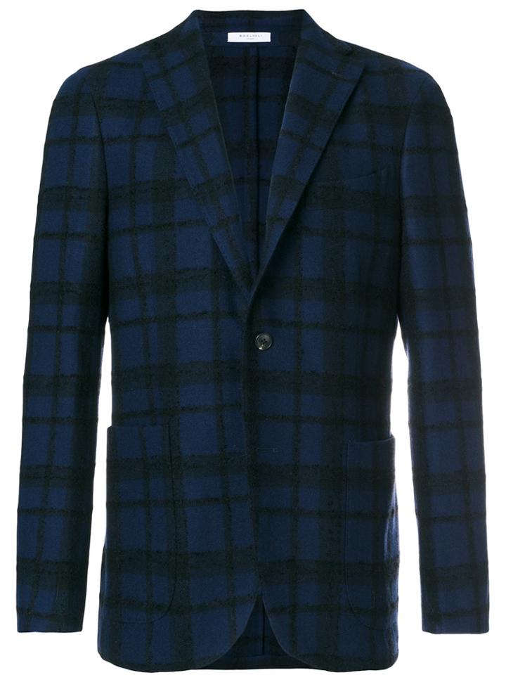 Boglioli Checked Blazer - Blue