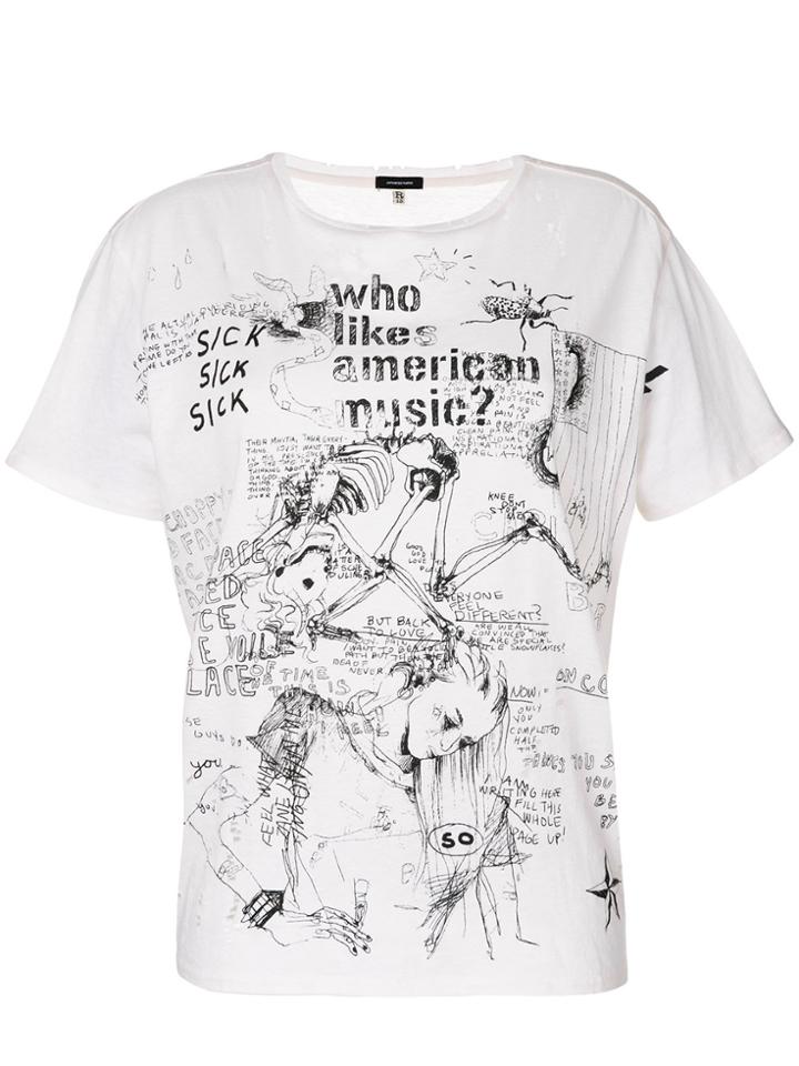 R13 American Music T-shirt - White