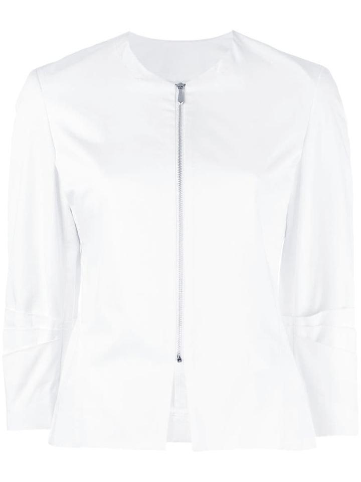 Versace Pre-owned Fitted Zip Jacket - White