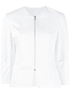 Versace Pre-owned Fitted Zip Jacket - White