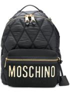 Moschino Large Quilted Logo Backpack - Black