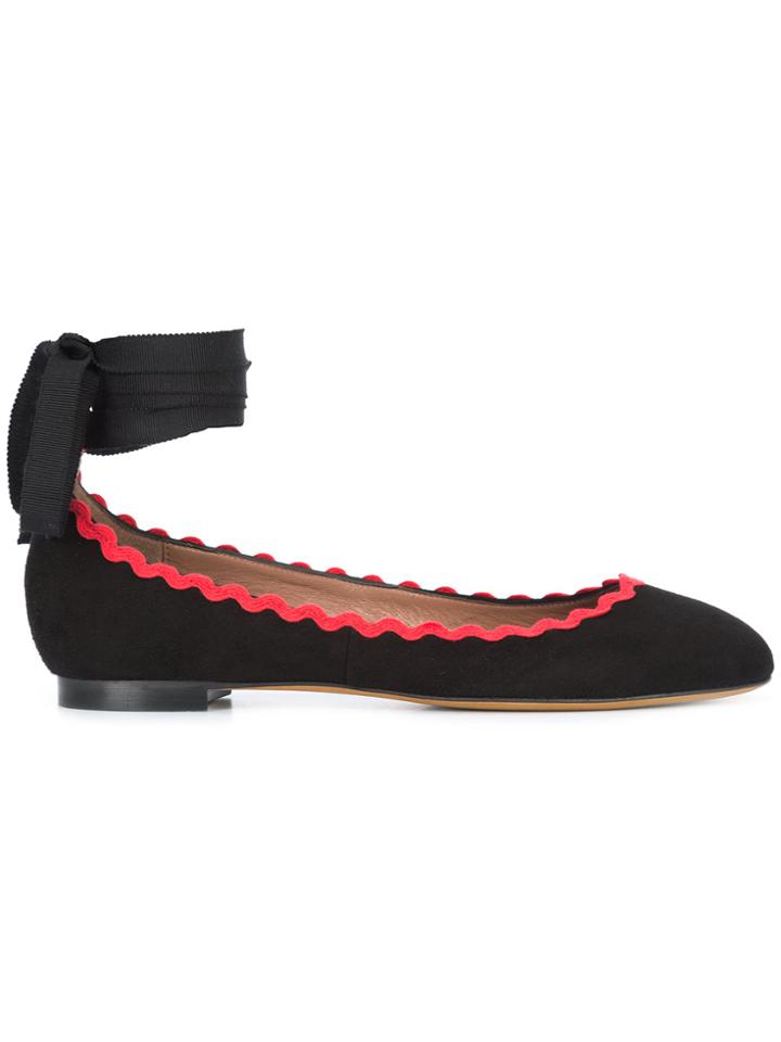 Tabitha Simmons Daria Ric Rac Ballet Flats - Black