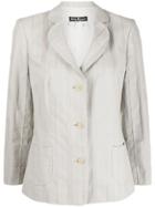 Salvatore Ferragamo Vintage 1990's Striped Blazer - Grey