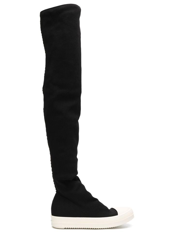 Rick Owens Drkshdw Over The Knee Sneaker Boots - Black