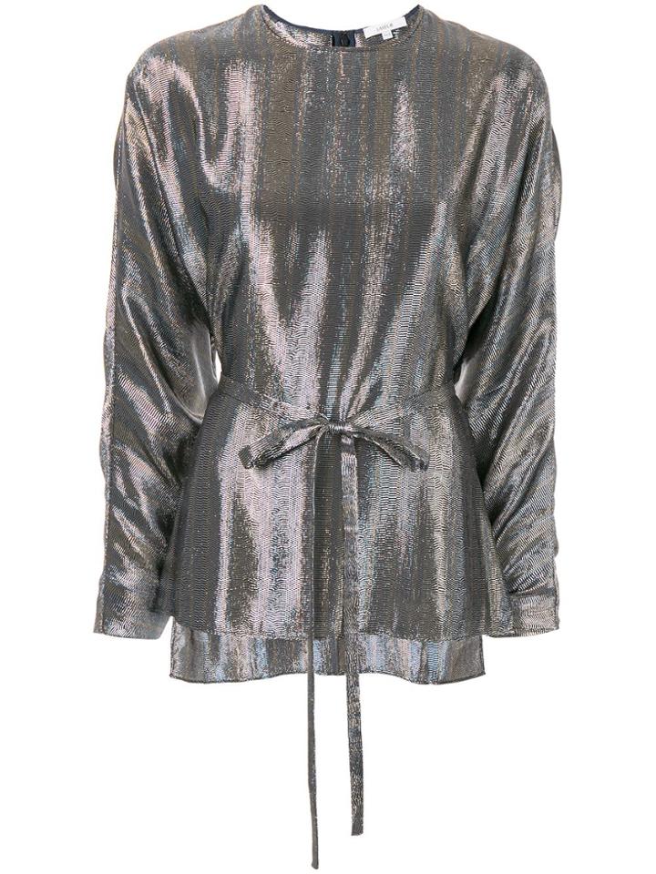Layeur Mae Dolman High-shine Blouse - Metallic