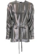 Layeur Mae Dolman High-shine Blouse - Metallic