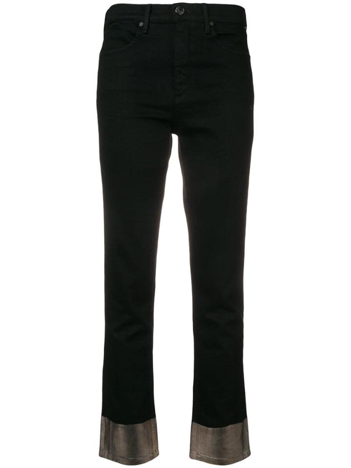 Rag & Bone /jean Metallic Hem Trousers - Black