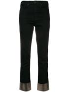 Rag & Bone /jean Metallic Hem Trousers - Black