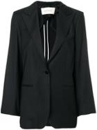 Cédric Charlier Pinstripe Blazer - Black